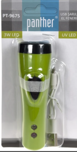 Panther PT-9675 USB Şarjlı El Feneri