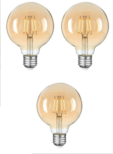 RUSTİK 8W 2500K BAL E27 G95 750LM HEKA 3 LÜ PAKET